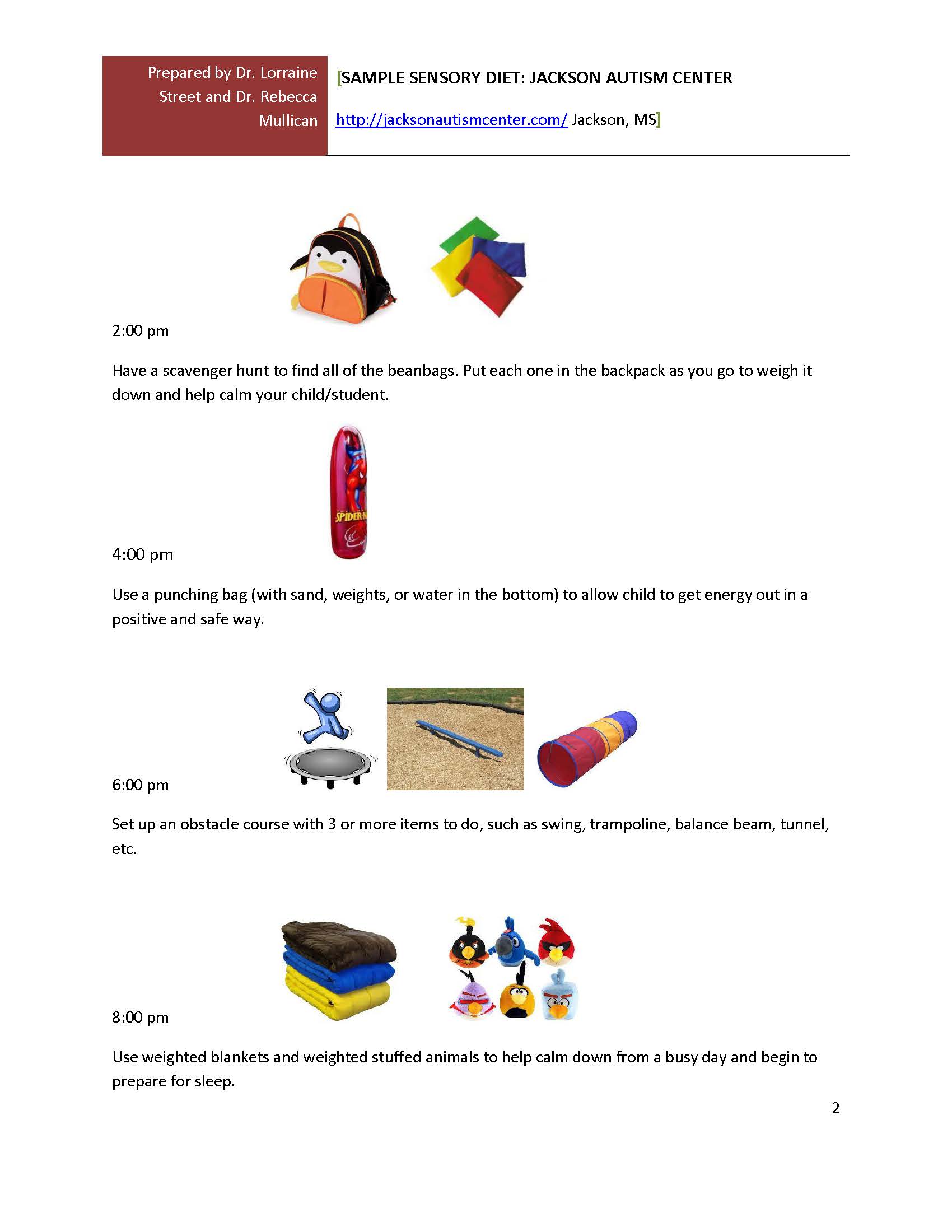 Sensory Diets at School and Home